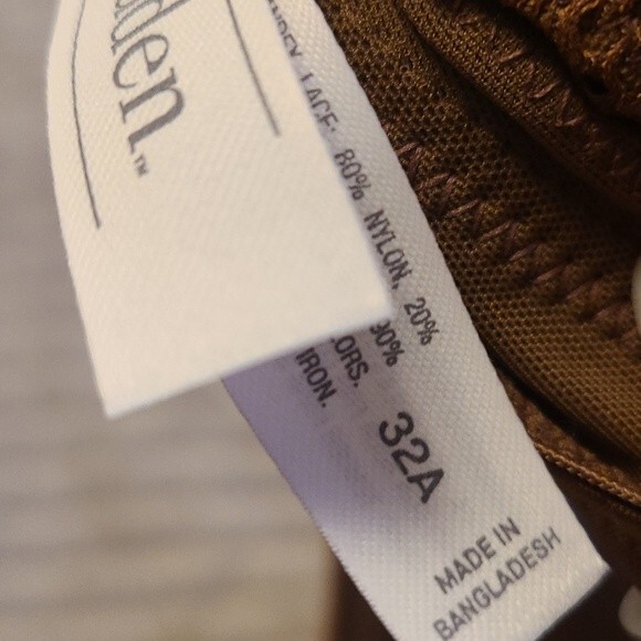 Auden demi coverage brown bra with lace NWT - Picture 8 of 8